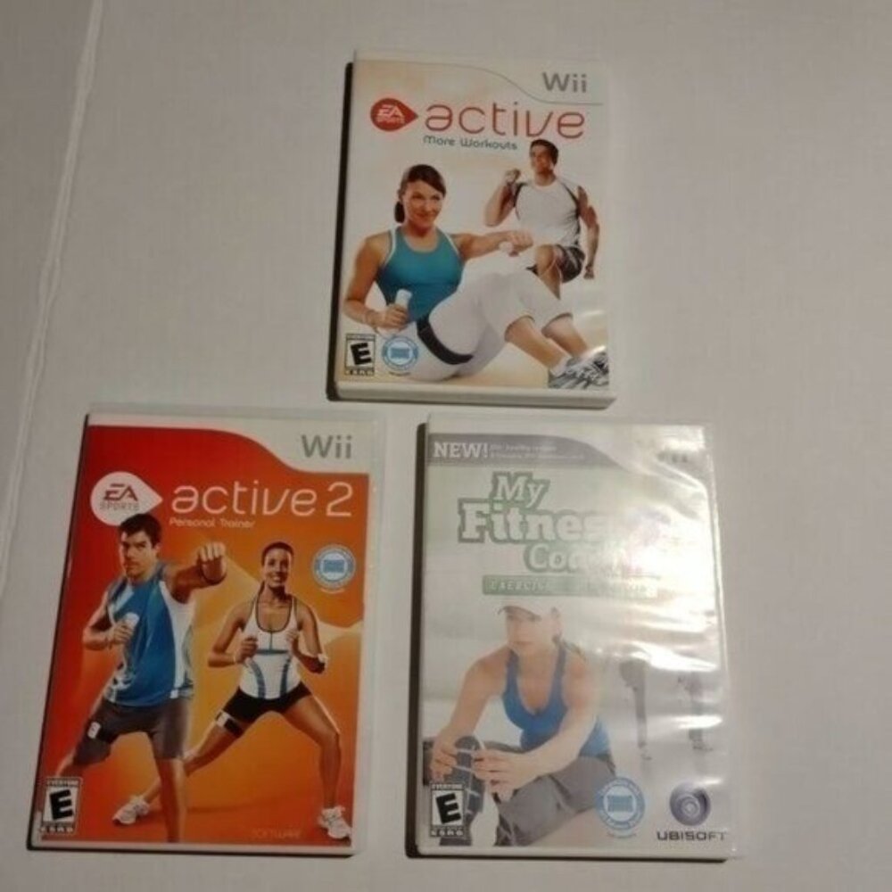 WII-SPORTS-EXERCISE SOFTWARE-SET OF 3- LIKE NEW